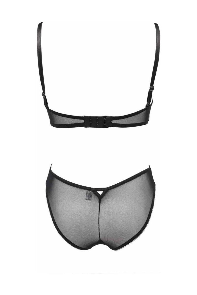 Siyah Dantelli Sütyen Külot Takımı - 3