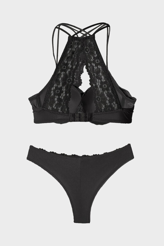 Siyah Dantelli Sütyen Külot Takımı - NBB
