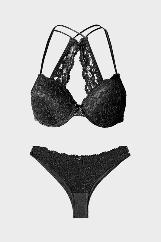Siyah Dantelli Sütyen Külot Takımı - NBB
