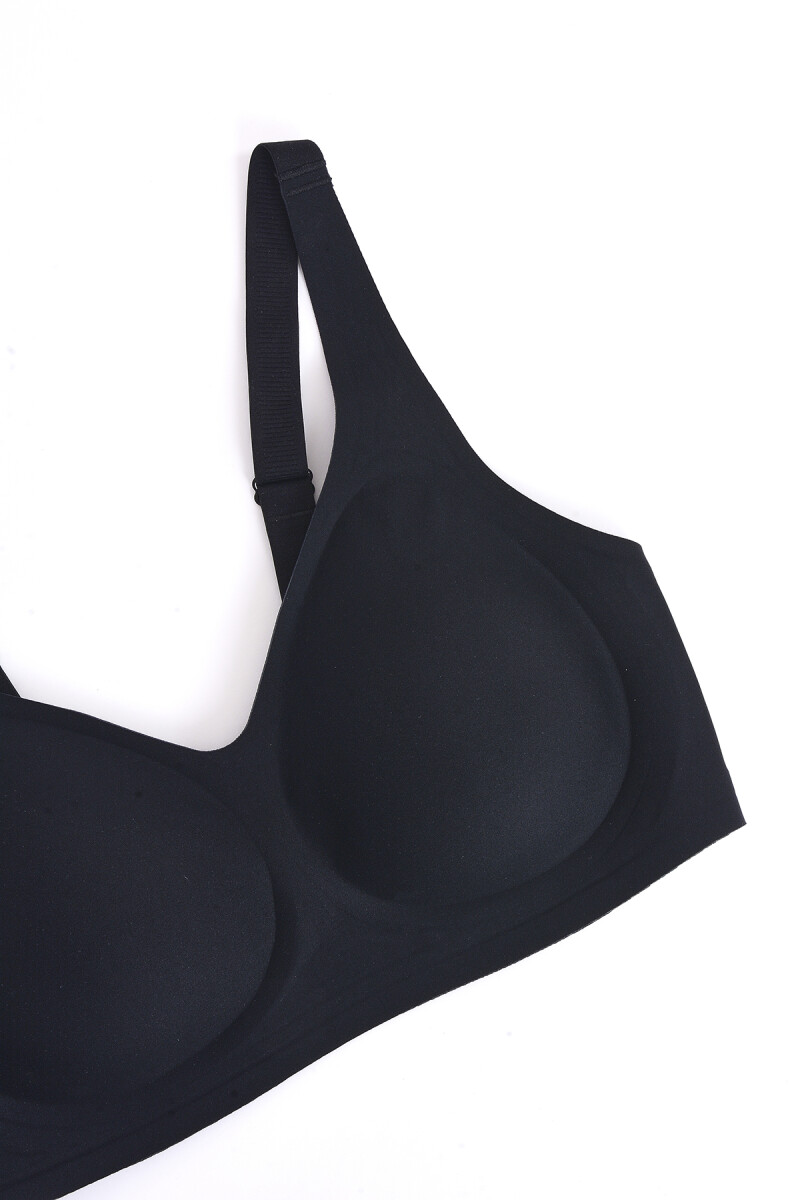Siyah Dikişsiz Desteksiz Toparlayıcı Sütyen - 4