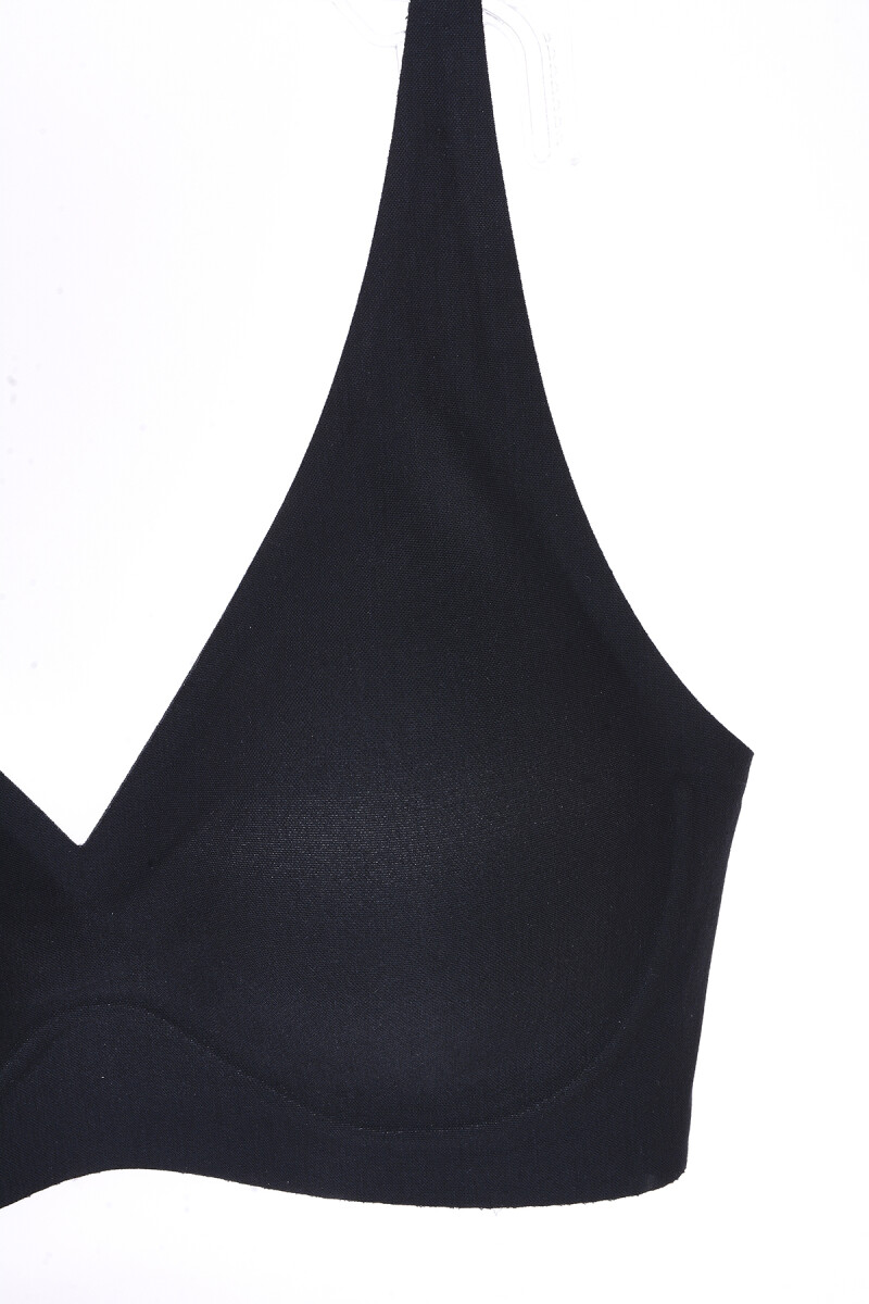 Siyah Dikişsiz Dokulu Lazer Kesim Sütyen - 3