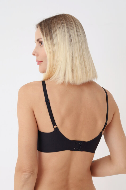 Siyah Dikişsiz Lazer Kesim Sütyen - NBB