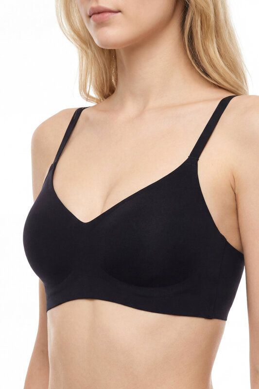 Siyah Dikişsiz Lazer Kesim Sütyen - NBB