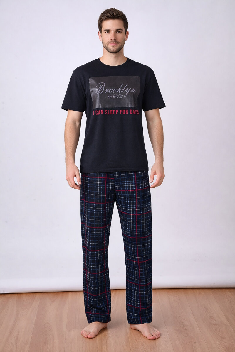 Siyah Erkek Pijama Takım - 2