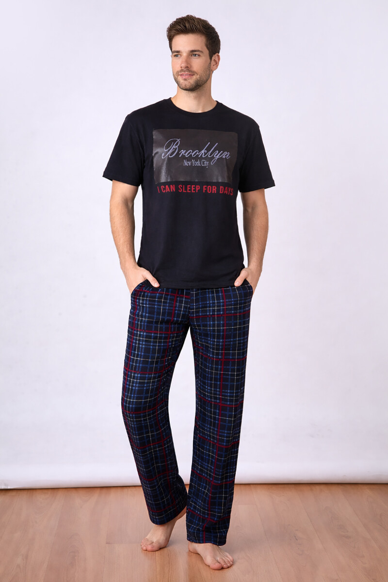 Siyah Erkek Pijama Takım - 3