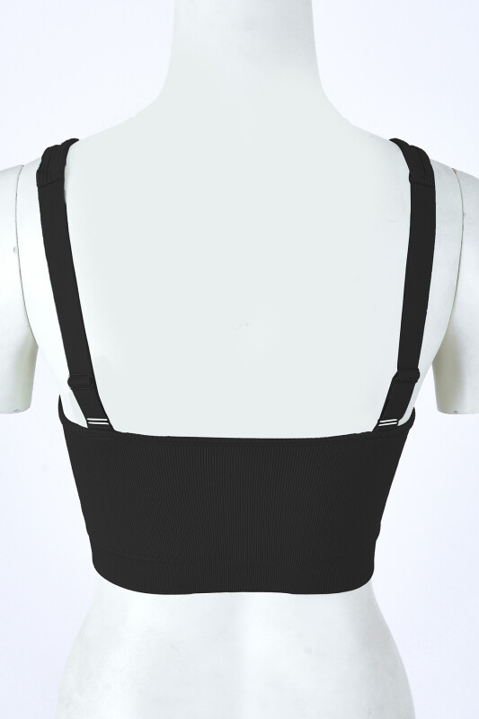 Siyah Halter Yaka Dikişsiz Sütyen - NBB