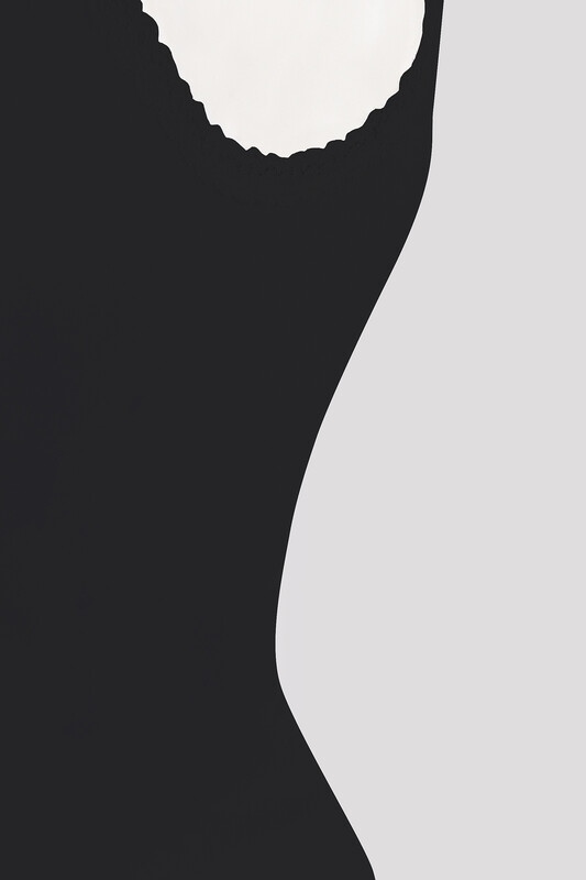 Siyah Kalın Askılı Dantelli Atlet - 