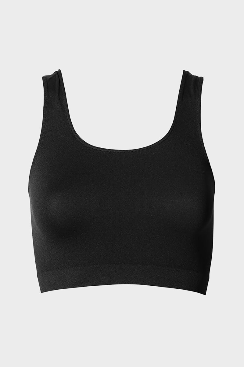 Siyah Kalın Askılı Seamless Büstiyer - 3