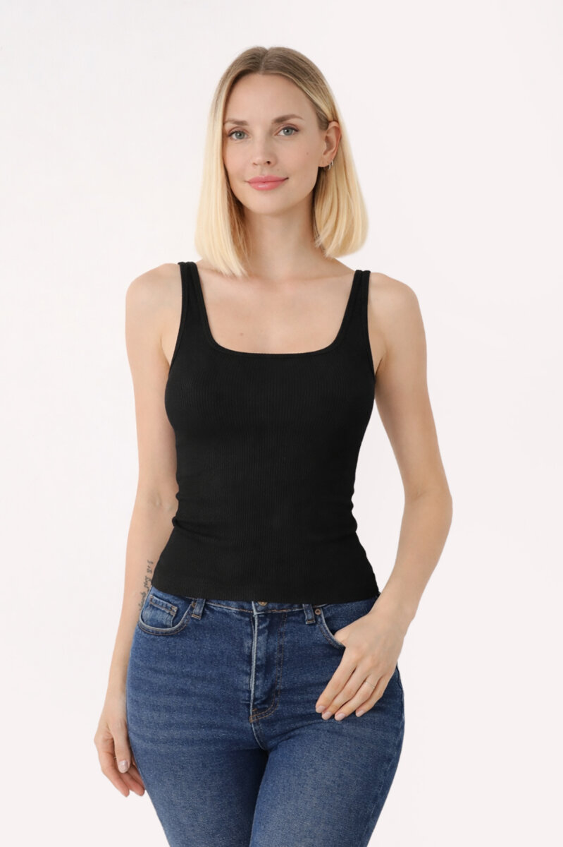 Siyah Kare Yaka Seamless Body - 1