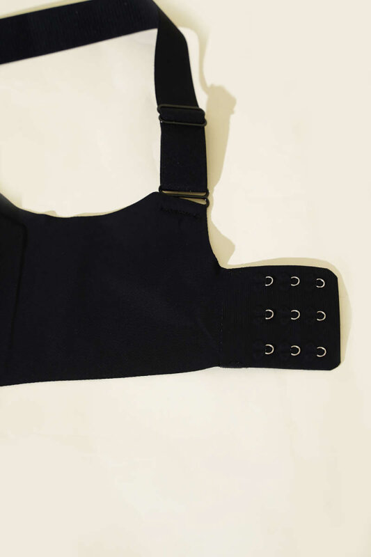 Siyah Lazer Kesim Dikişsiz Balensiz Sütyen - NBB