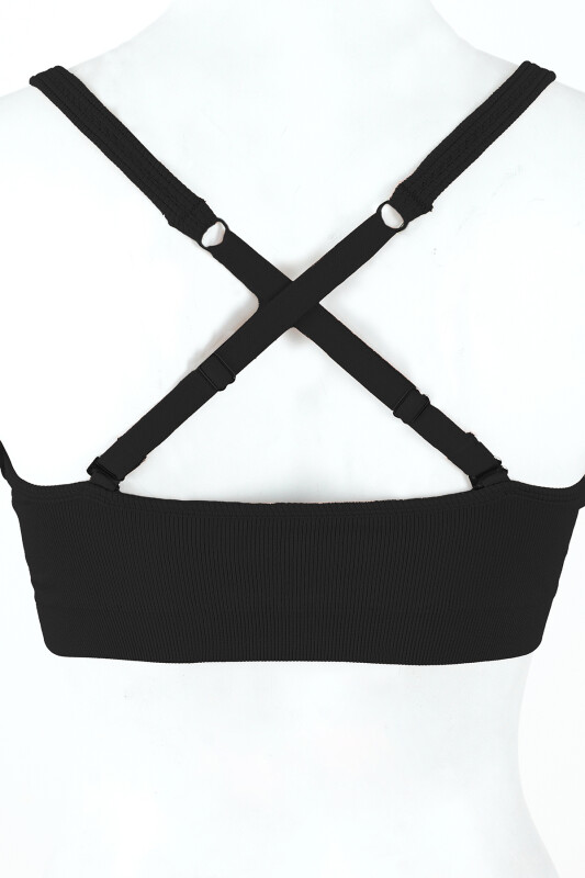 Siyah Light İnvisible V Kesim Dikişsiz Sütyen - NBB