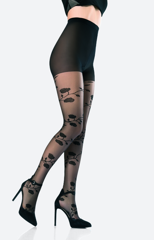 Siyah Love Külotlu Çorap - NBB