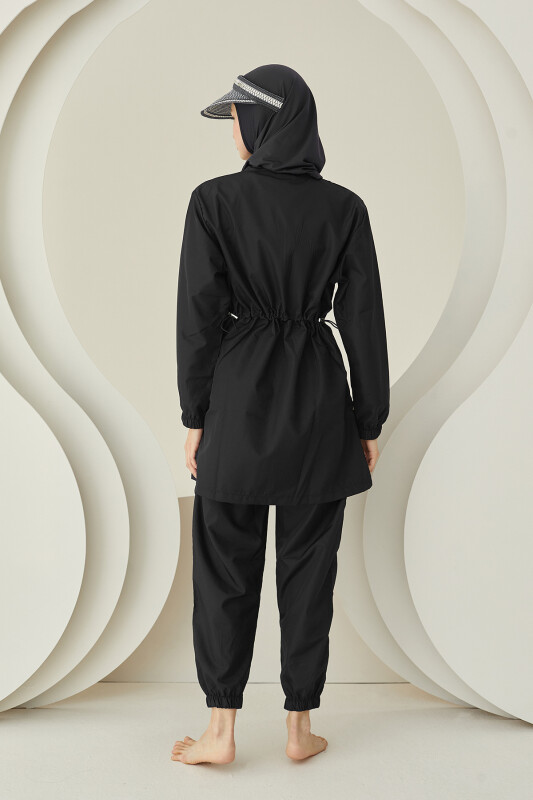 Siyah Modern Tesettür Mayo - NBB