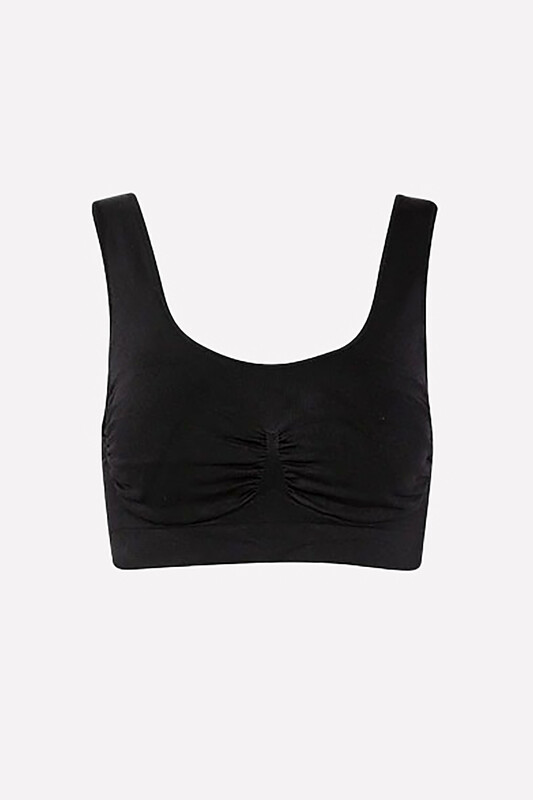 Siyah Dekolte Toparlayıcı Seamles Büstiyer - NBB