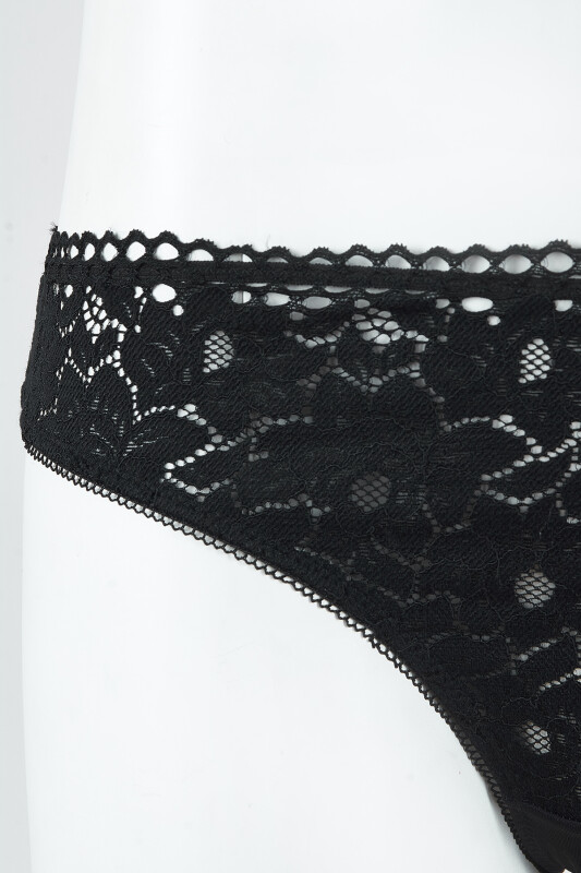 Siyah Noir Dantelli Külot - LOYA