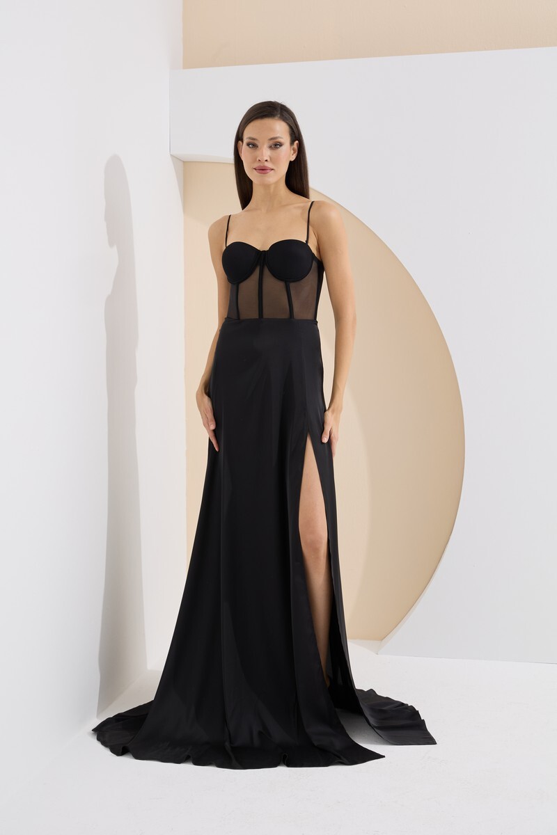 Siyah Premium Luna Elbise - 3