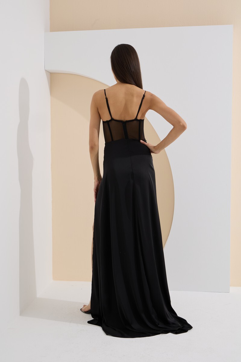 Siyah Premium Luna Elbise - 4