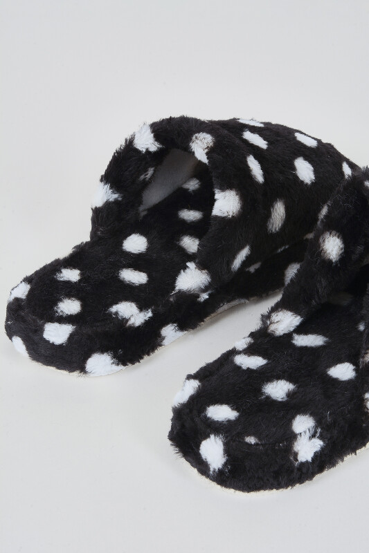 Siyah Puantiyeli Ev Terliği - NBB