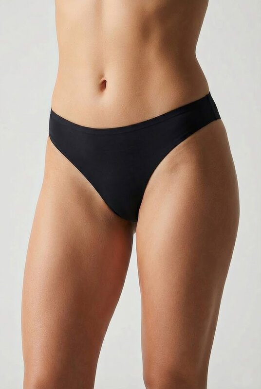 Siyah Seamless Mini String Brief - NBB