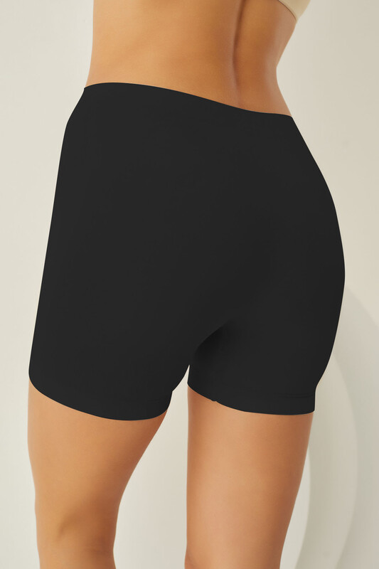 Siyah Seamless Uzun Şort Külot - NBB