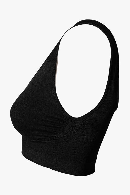 Siyah Seamless Yarım Büstiyer - NBB