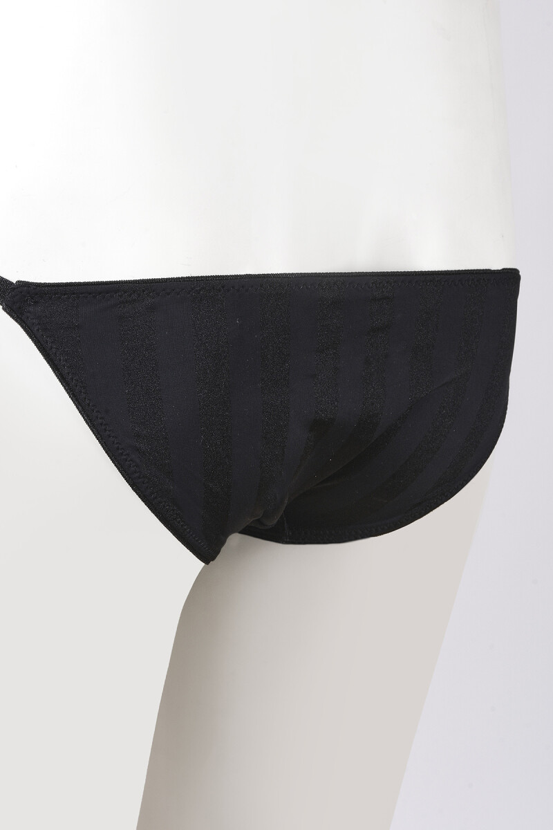 Siyah Selına Ayarlanabilir Dantelli Bikini Külot - 3