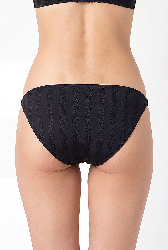 Siyah Selına Ayarlanabilir Dantelli Bikini Külot - LOYA