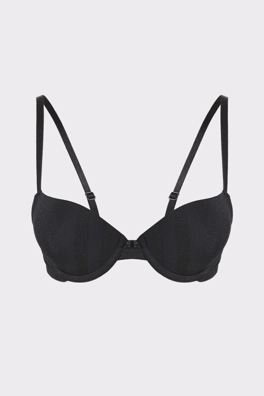 Siyah Selına Double Push Up Sütyen - LOYA
