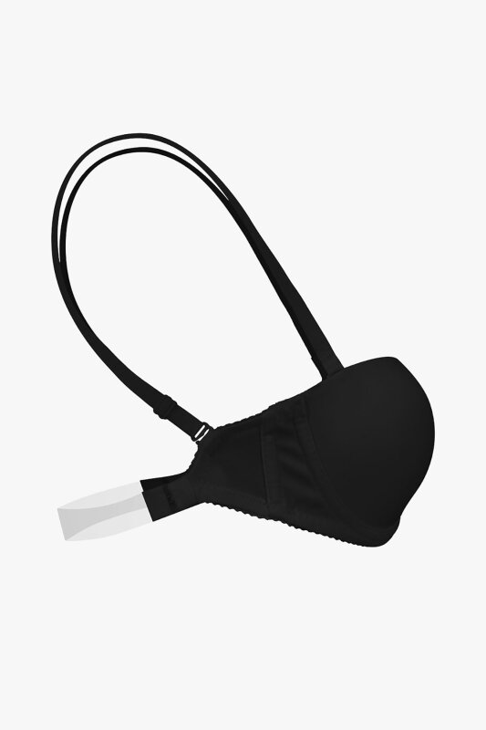 Siyah Sırtı Şeffaf Sütyen - NBB