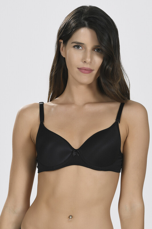 Siyah Stn Kaplı Tek Sütyen 