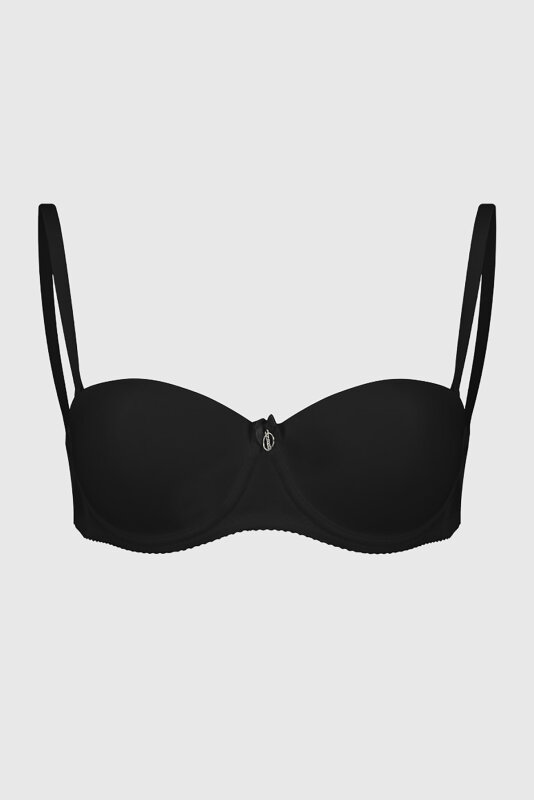 Siyah Straplez Şeffaf Sütyen - NBB