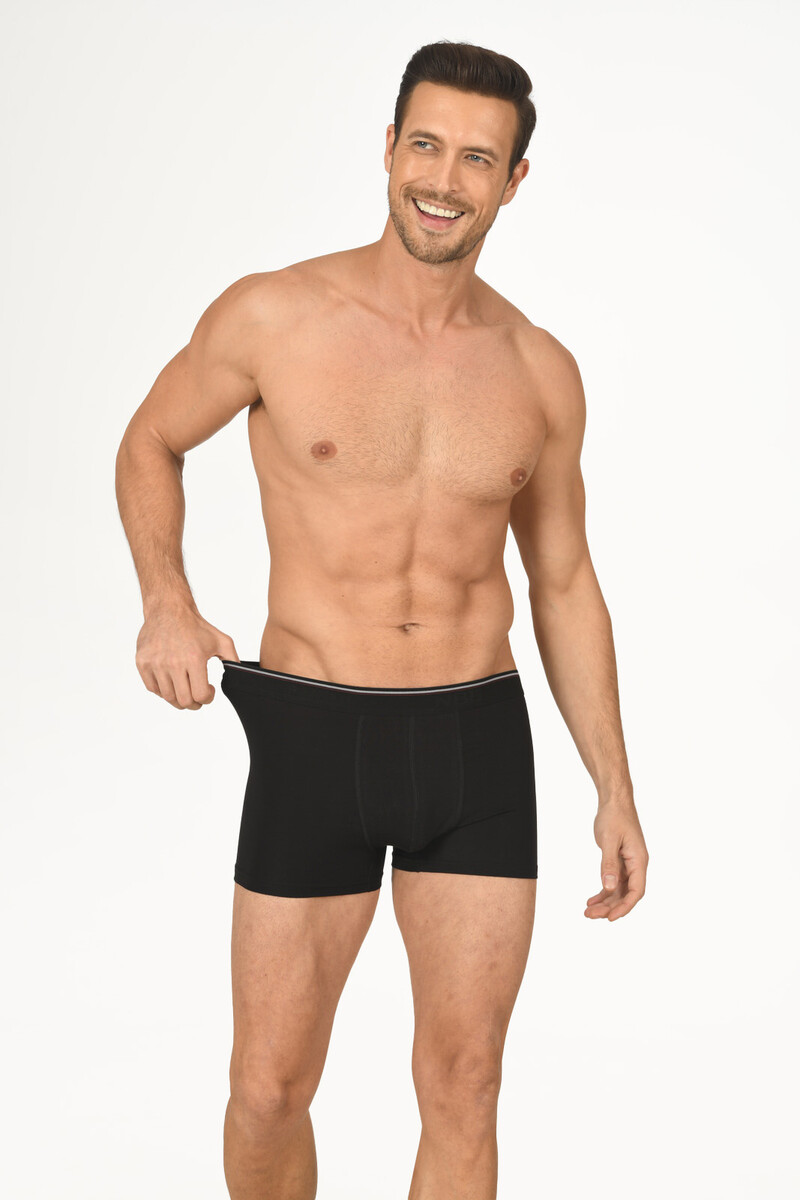 Siyah Thin Line Boxer - 1