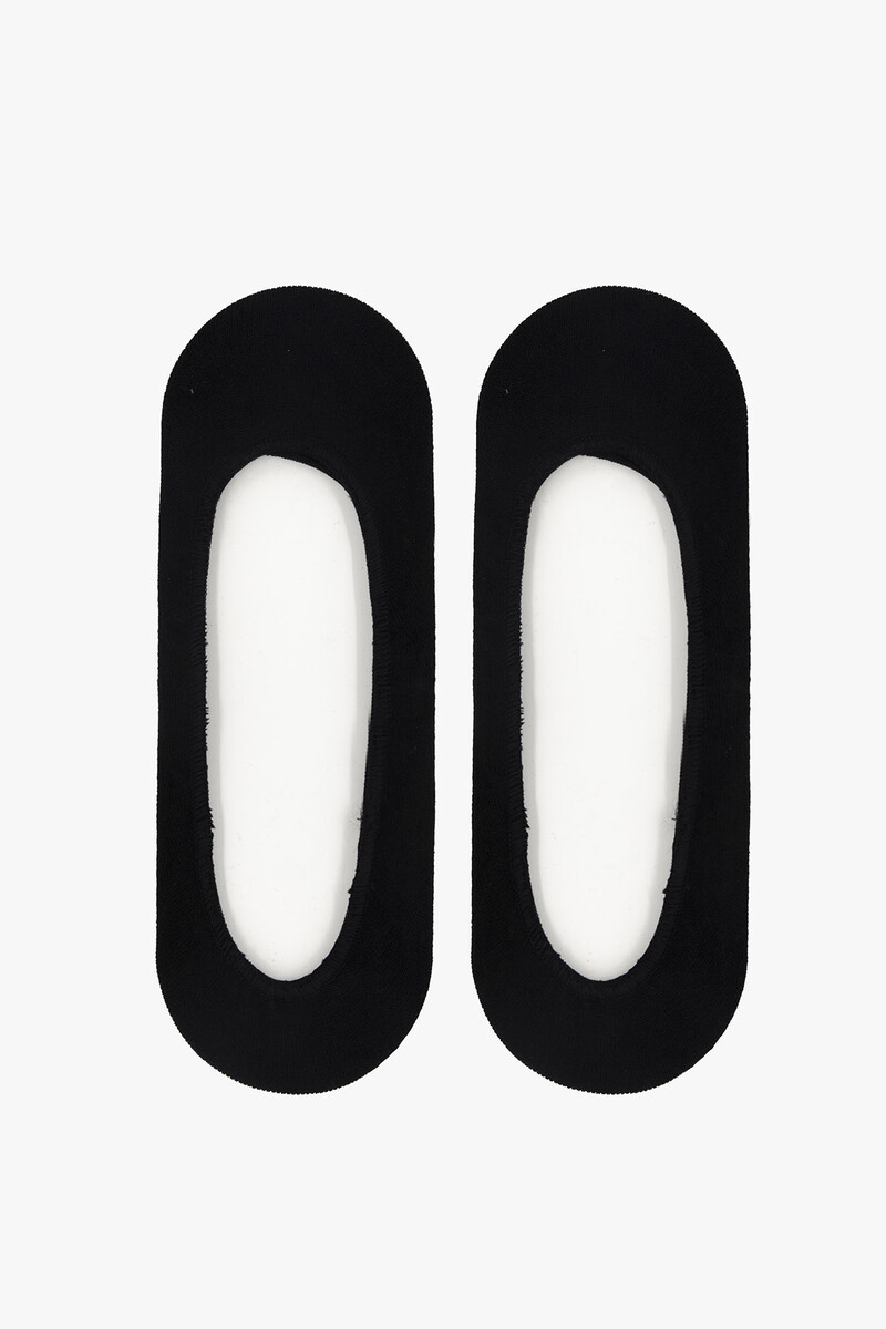 Siyah Unisex Coton Babet Çorap - 1