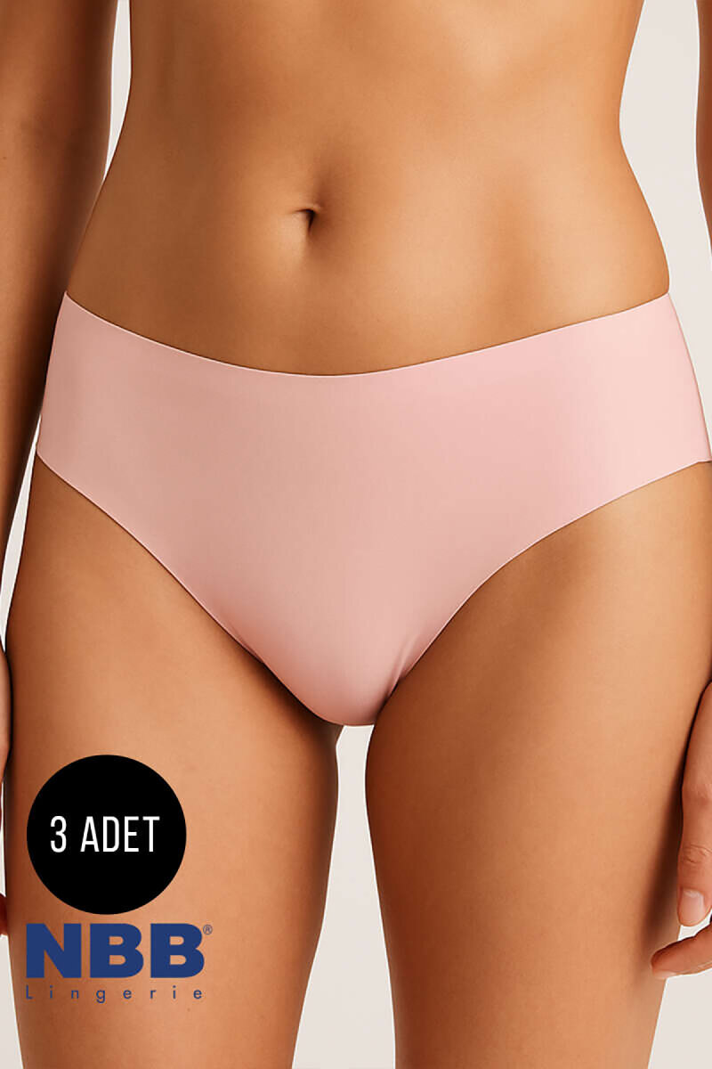 Siyah Vizon Ten 3'lü Lazer İz Yapmaz Kesim Basic Külot - 1