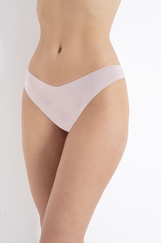 Siyah Vizon Ten Rengi 3'lü Lazer İz Yapmaz V Shape Brazillian Külot - NBB