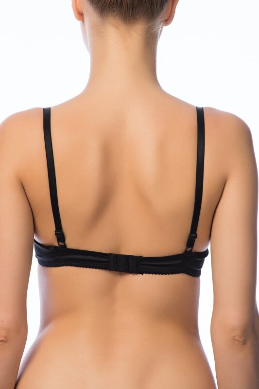 Siyah Yıldız Desenli Hafif Destekli Sütyen - NBB