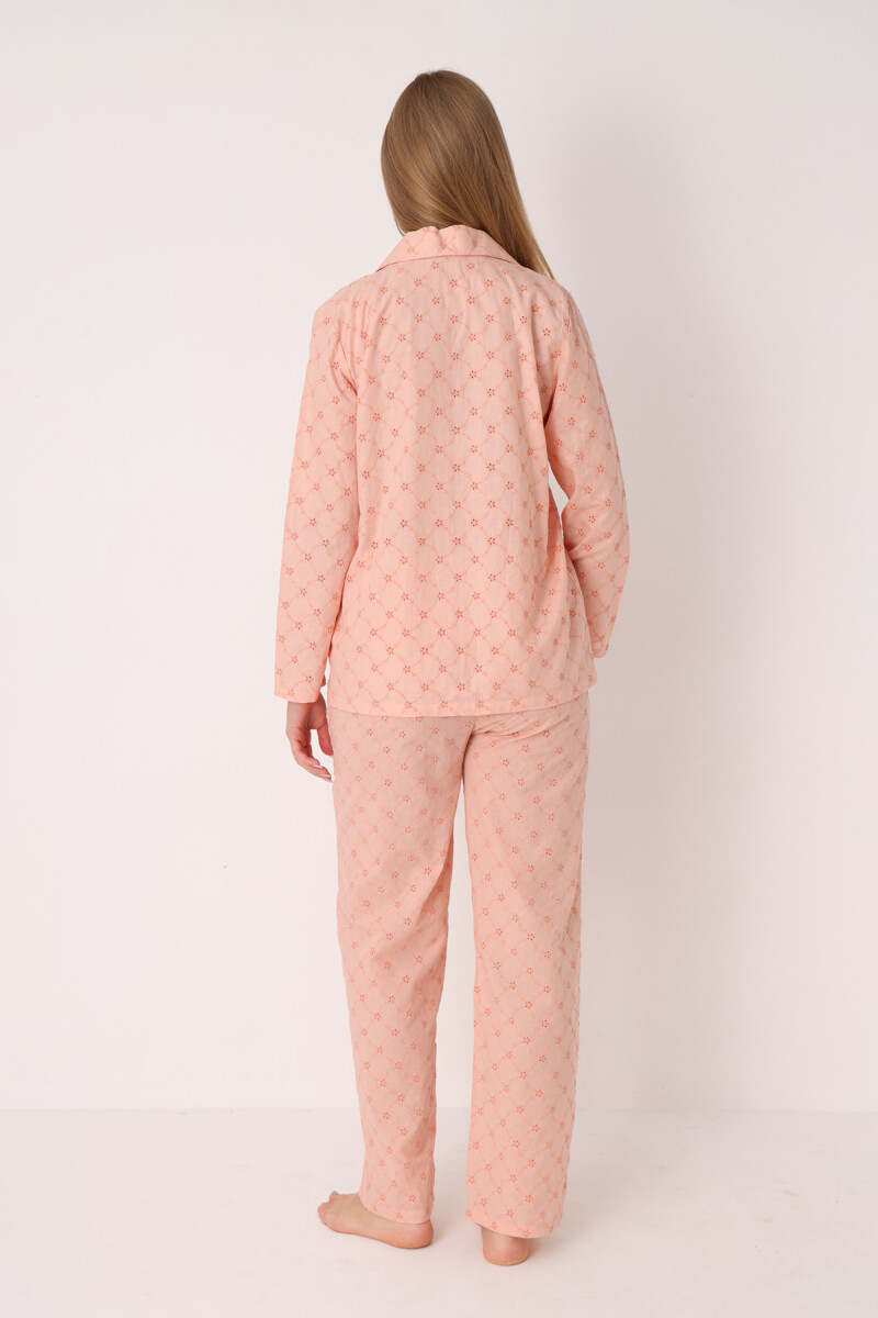 Somon Dahlia Önden Düğmeli Pijama Takım - 2