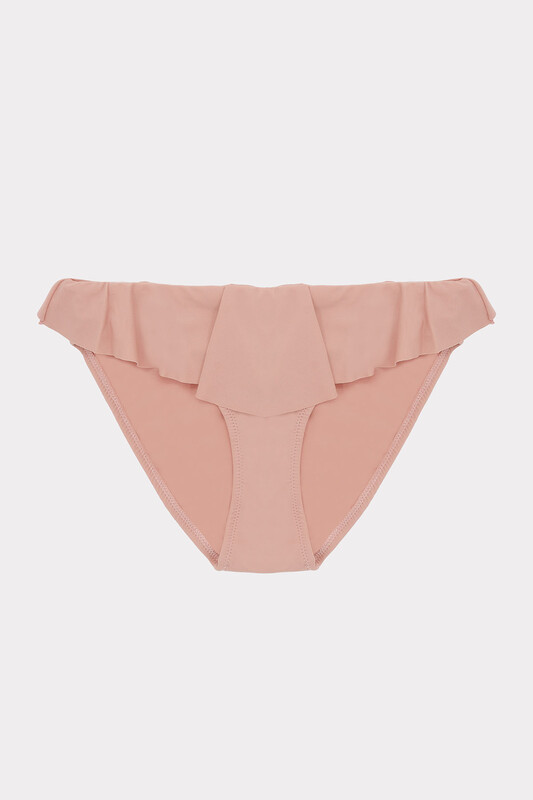 Somon Volanlı Tek Alt Bikini - LOYA