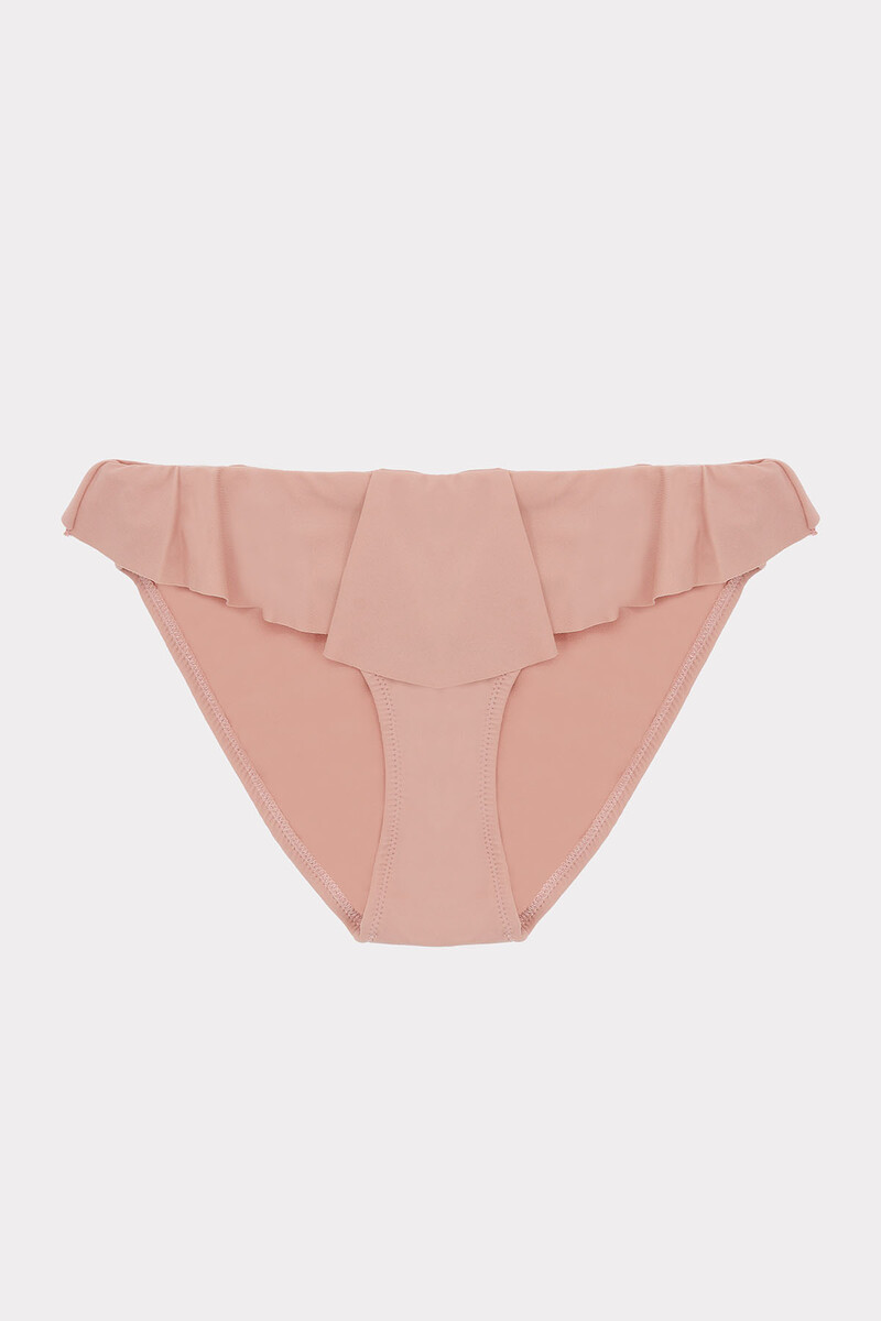 Somon Volanlı Tek Alt Bikini - 1