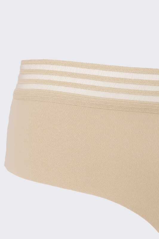 Sütlü Kahve Barbara Dikişsiz Normal Bel Külot - LOYA