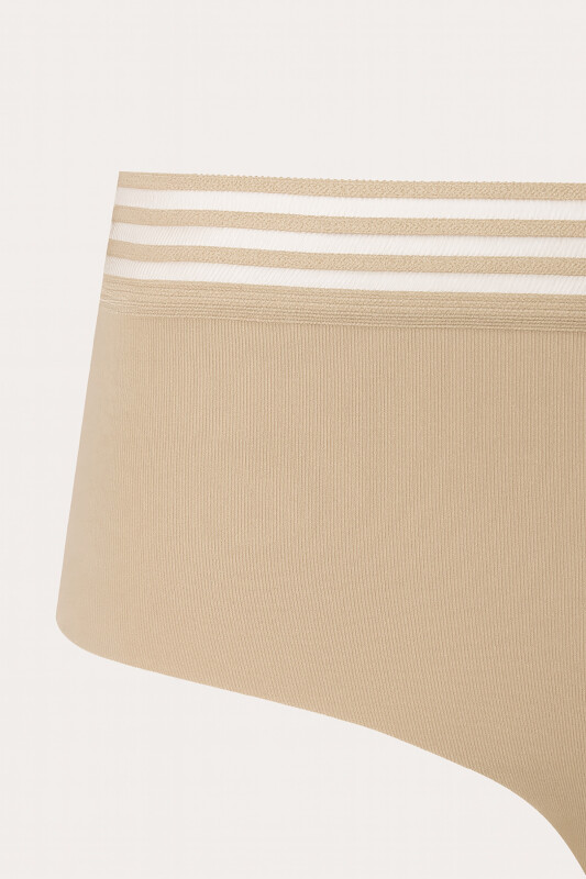 Sütlü Kahve Barbara Dikişsiz Yüksek Bel Külot - LOYA