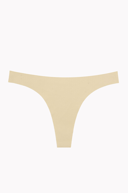 Ten Bordo Cappuccino 3'lü Lazer İz Yapmaz Kesim Tanga - NBB