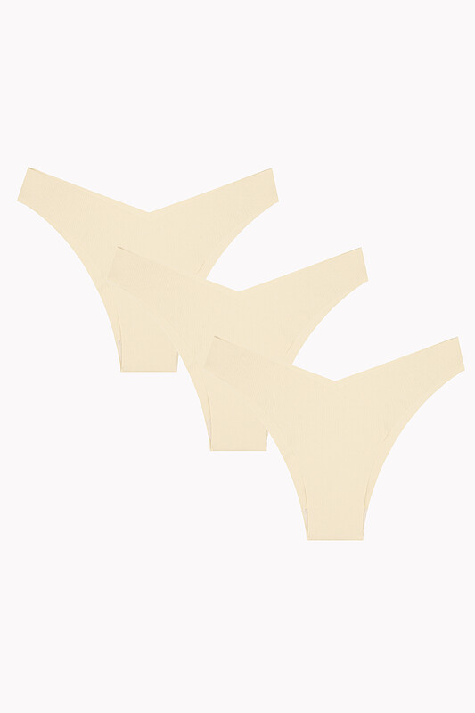 Ten Rengi 3'lü Lazer V Shape Brazillian Külot 