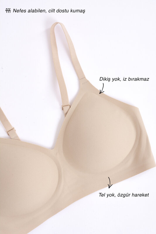 Ten Rengi Dikişsiz Lazer Kesim Sütyen - NBB