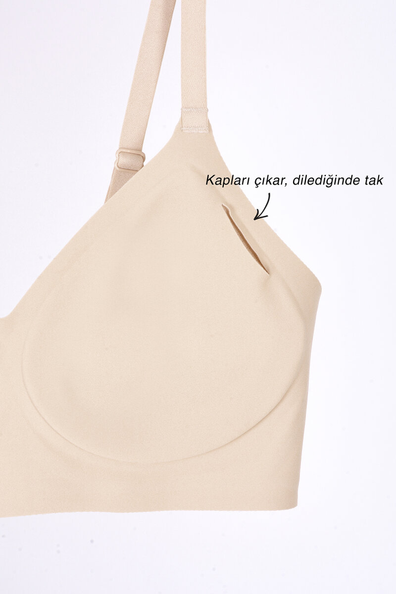 Ten Rengi Dikişsiz Lazer Kesim Sütyen - 4