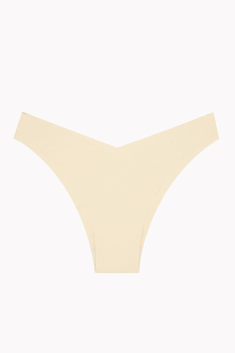 Ten Rengi Mavi Cappuccino 3'lü Lazer İz Yapmaz V Shape Brazillian Külot - 4