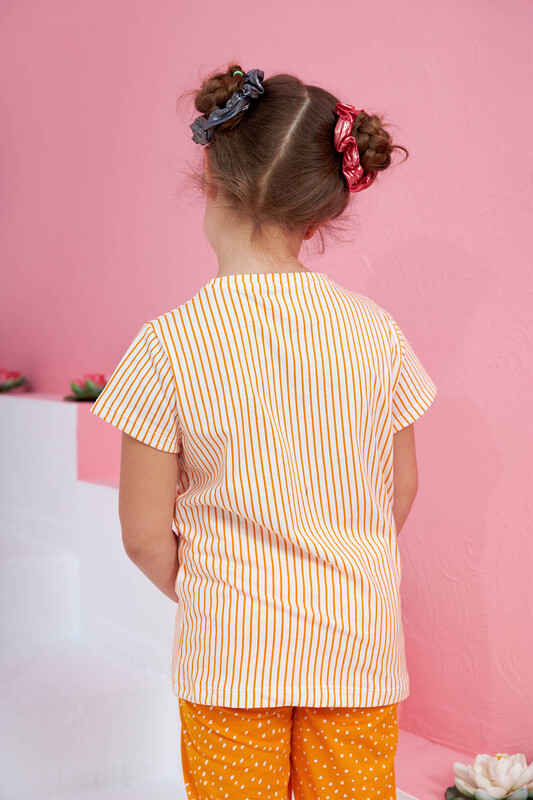 Turuncu Cute Orange Çocuk Pijama Takımı - Thumbnail