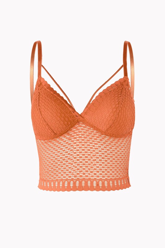 Turuncu Helen Fileli Bralet Sütyen 