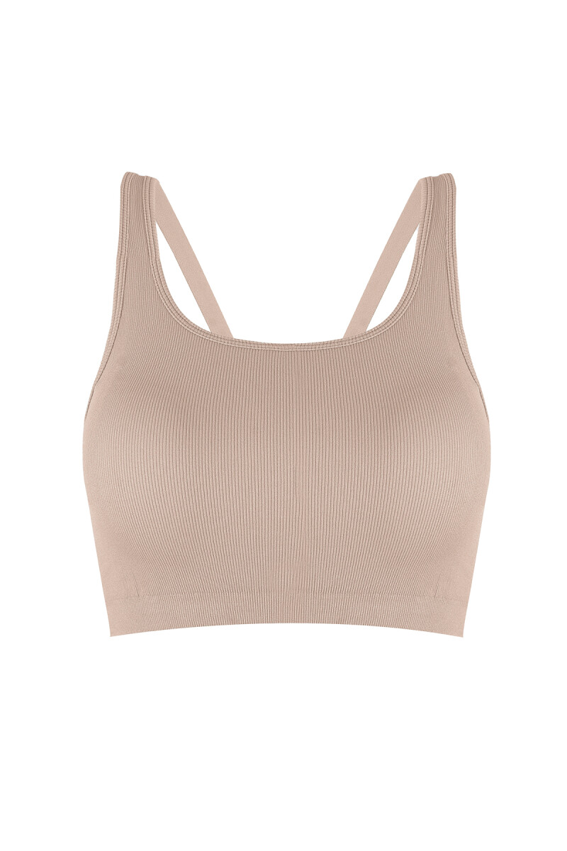 Vizon Halter Yaka Dikişsiz Sütyen - 1