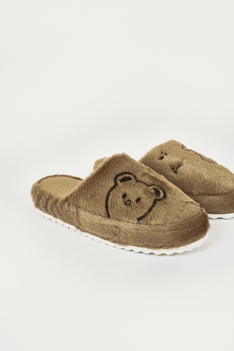 Vizon Yandan Ayıcıklı Ev Terliği - 1